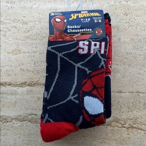 NEW Marvel Spider-Man three pairs Socks - Shoe Size 3-6 / 7-10 years